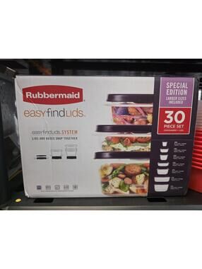 Rubbermaid easyfindlids 30 Piece Food Storage Container Set Special Edition
